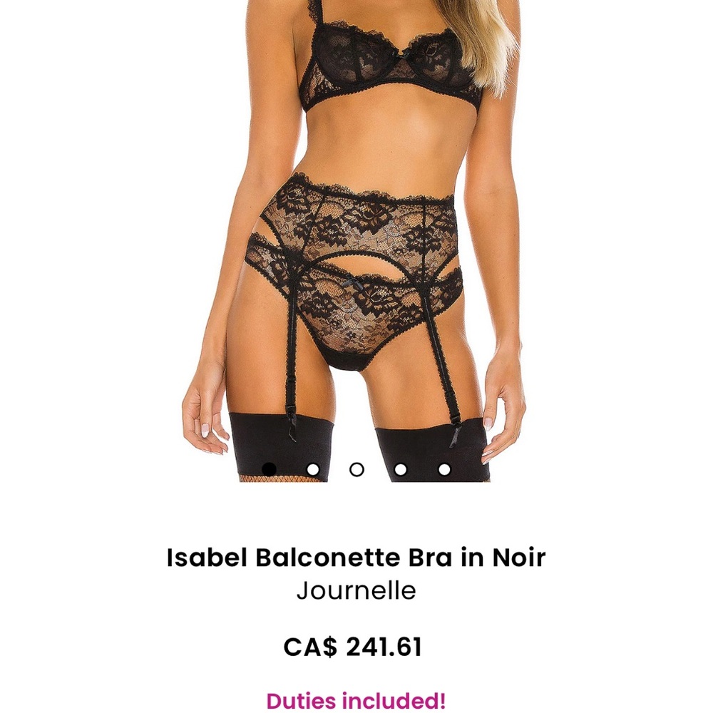 Journelle Black Lace isabel Balconnette bra